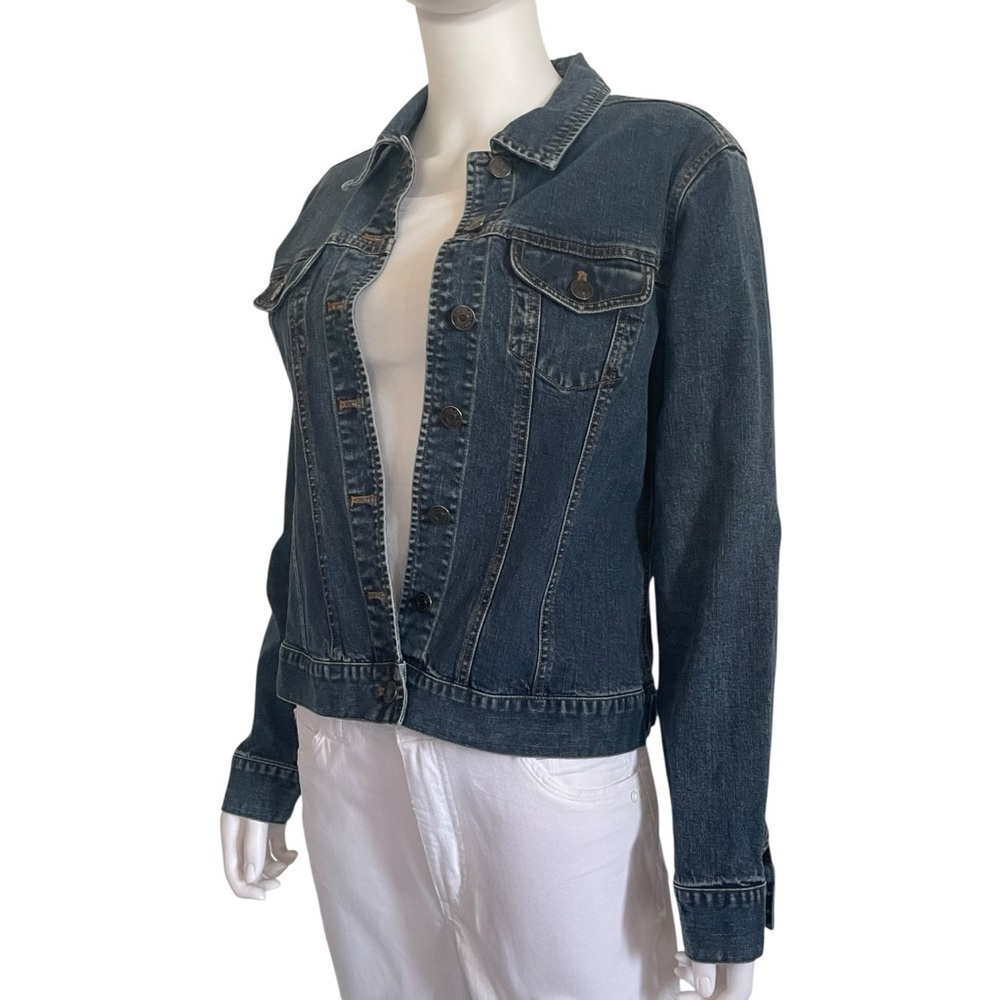 Vintage Harold's Women’s Blue Denim Jeans Trucker Jacket, Size M - Picture 4 of 7